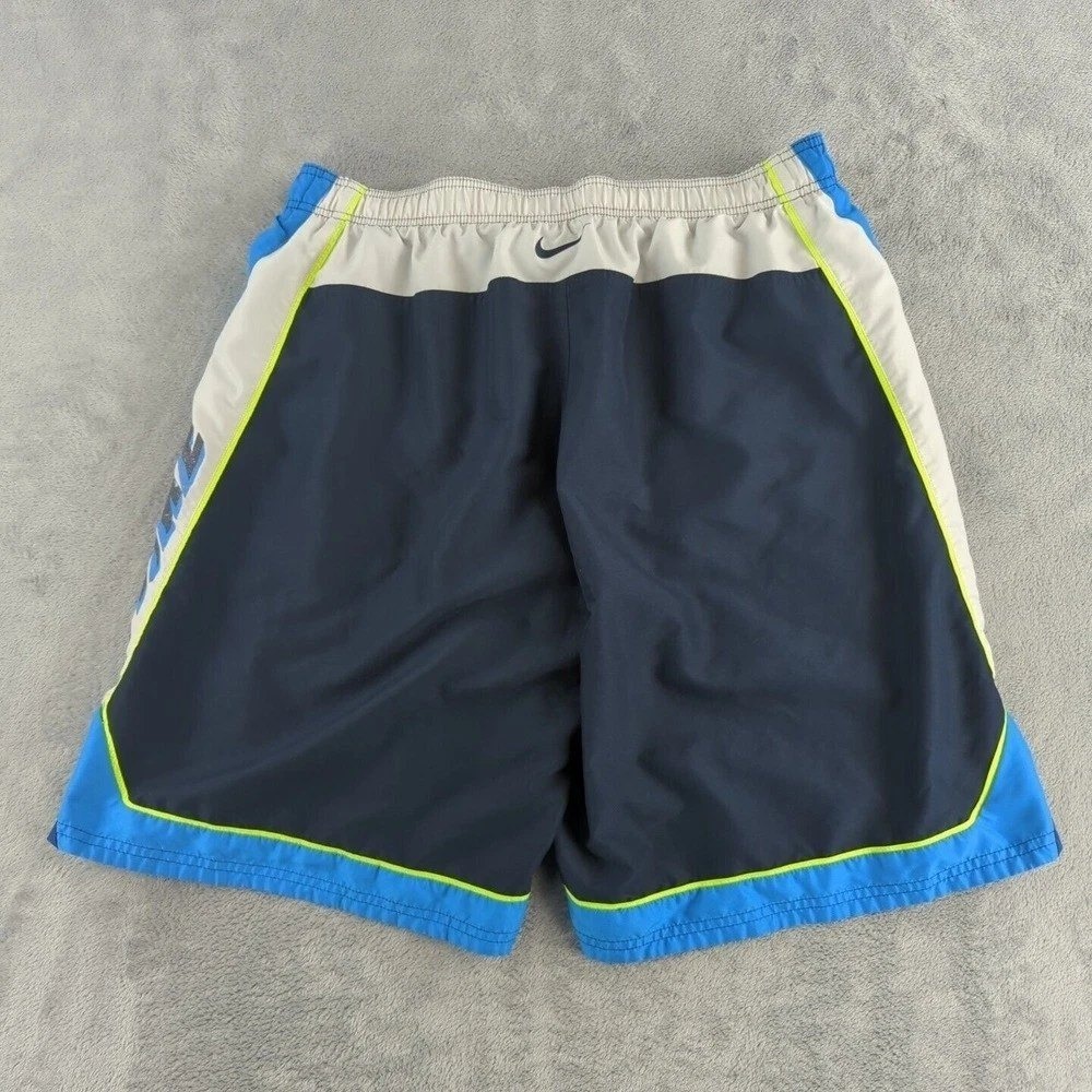 Nike Shorts Mens Extra Large Blue Board Shorts Swim Trunks Lined Athletic Denim - Picture 3 of 14